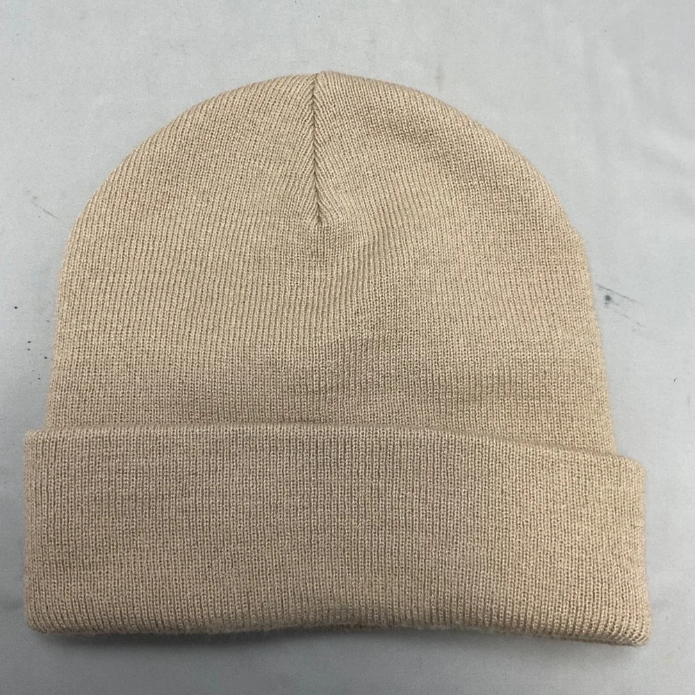 Crazy Apparel Acadia National Park Beanie Men OS Tan Excellent Embroidered Patch